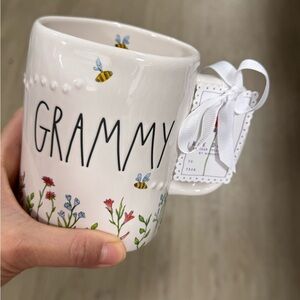 Floral 'Grammy' Mug - White